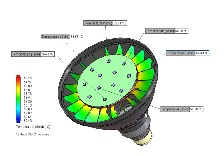 Simulazione termica per l'illuminazione a LED 1